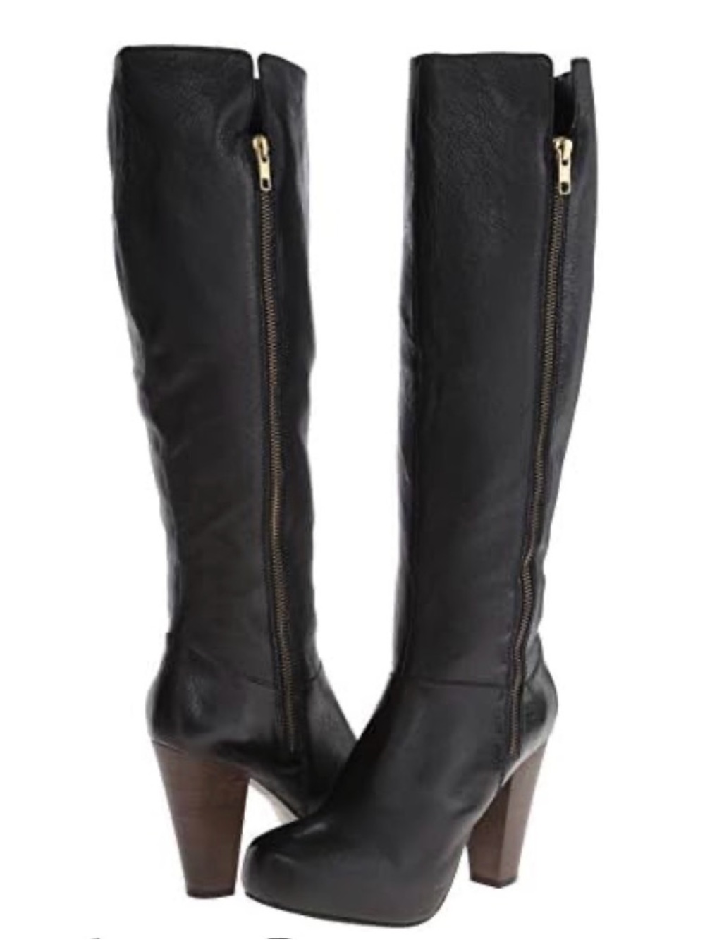 Steve Madden Rikki Knee-High Women's Black Leather Platform Boots